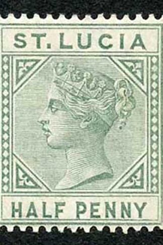 St Lucia SG1 1/2d Dull Green Wmk Crown CA U/M Cat 18 pounds