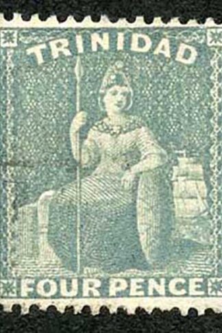 Trinidad SG102 4d Bluish Grey wmk Crown CA Fine used Cat 17 pounds
