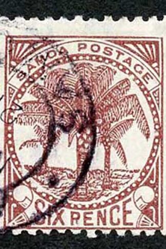 Samoa SG46 6d Brown Lake Perf 12 x 11.5 Cat 13 pounds