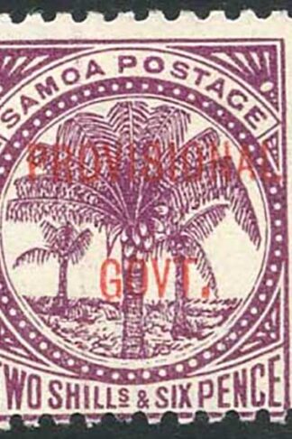 Samoa SG97 2/6 Reddish Purple opt Provisional Govt M/M