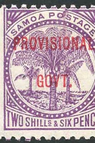 Samoa SG97 2/6 Reddish Purple opt Provisional Govt M/M