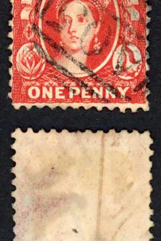 Bahamas SG40 1d Scarlet-vermilion Perf 12 wmk CA used (thin) Cat 65 pounds