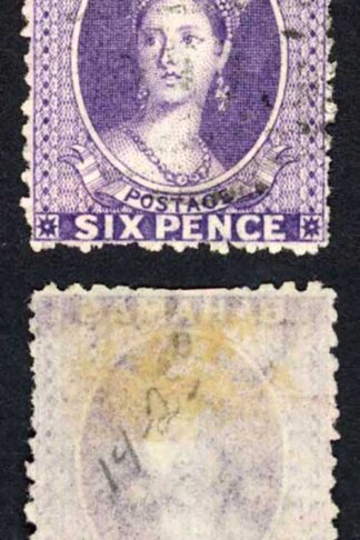 Bahamas SG31 6d Deep Lilac wmk CC Perf 12 Cat 60 pounds