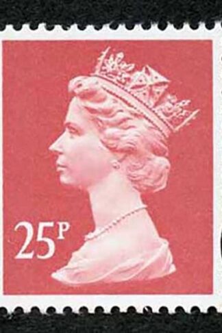 SGY1690var 25p Harrison Rose-red 2-B Blue Fluor printed on Substandard Paper
