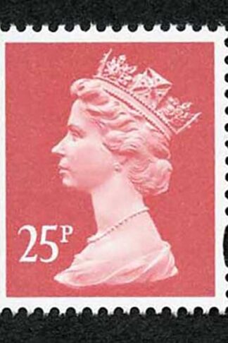 SGY1690var 25p Harrison Rose-red 2-B Blue Fluor printed on Substandard Paper