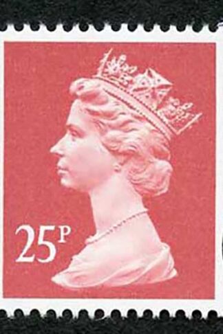 SGY1690var 25p Harrison Rose-red 2-B Blue Fluor printed on Substandard Paper