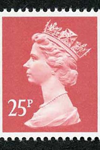 SGY1690var 25p Harrison Rose-red 2-B Blue Fluor printed on Substandard Paper
