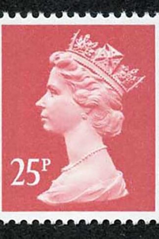 SGY1690var 25p Harrison Rose-red 2-B Blue Fluor printed on Substandard Paper