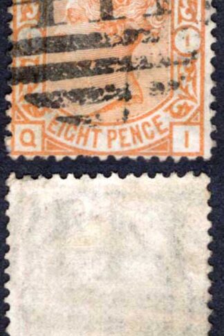 SG156 8d orange wmk Garter Good used Cat 350 pounds