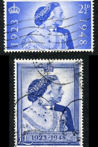 SG493-494 1948 Silver Wedding fine used