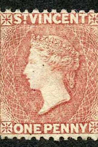 St Vincent SG5 1862 1d Rose-red No Wmk Perf 11 to 12.5 Fine Mint