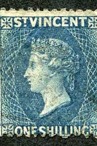St Vincent SG13 1/- Indigo No wmk Perf 11 to 12.5 Cat 90 pounds
