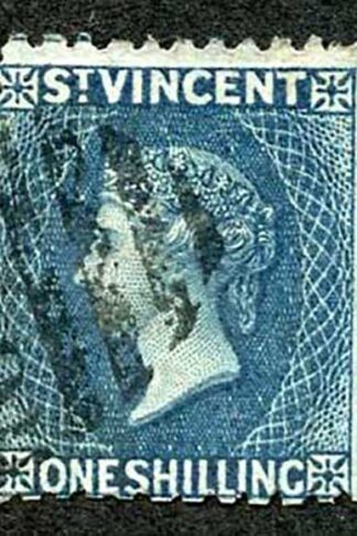 St Vincent SG13 1/- Indigo No wmk Perf 11 to 12.5 Cat 90 pounds