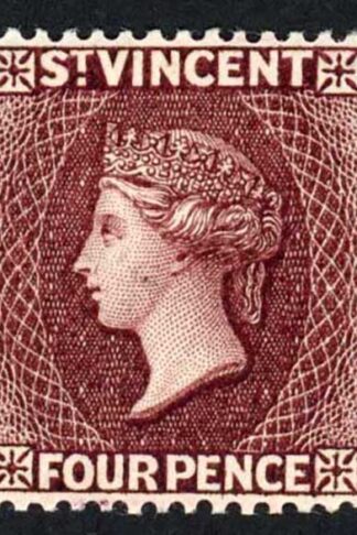 St Vincent SG51 4d Purple Brown Wmk CA SUPERB Fresh Mint Cat 100+ pounds
