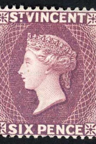 St Vincent SG52 6d Violet Wmk Crown CA M/Mint Cat 180 Pounds