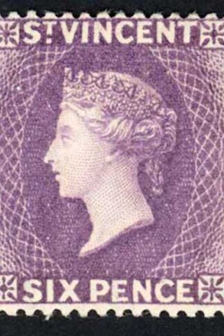 St Vincent SG52 6d Violet Wmk Crown CA M/Mint Cat 180 Pounds