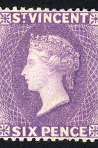 St Vincent SG52 6d Violet Wmk Crown CA M/Mint Cat 180 Pounds