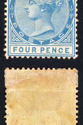 Dominica SG7 4d Blue Wmk Crown CC Perf 14 M/M (brownish gum) Cat 130 pounds