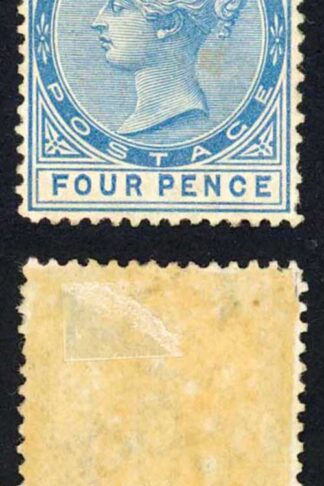 Dominica SG7 4d Blue Wmk Crown CC Perf 14 M/M (brownish gum) Cat 130 pounds