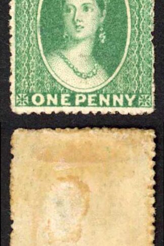 Grenada SG4 1d Green Wmk Small Star Perf 14 to 16 Large part gum Cat 110 pounds