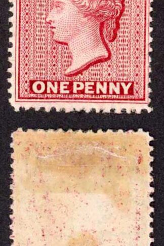 Montserrat SG1 1d Red wmk Crown CC M/M (offset on reverse) Cat 35 pounds