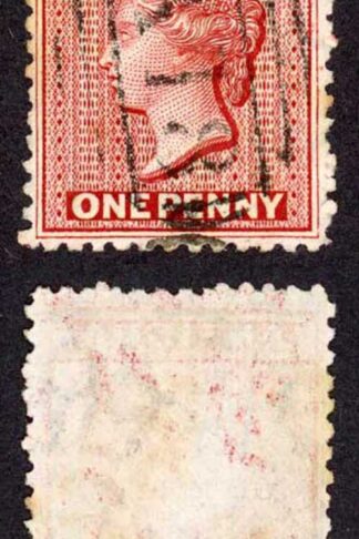 Antigua SG13 1d Lake Wmk Crown CC Perf 12.5 Fine used Cat 17 Pounds