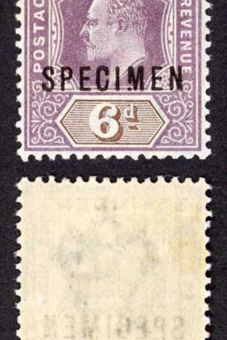 St Vincent SG81s 6d Wmk CA Opt SPECIMEN Variety Broken M only 12 Possible SUPERB