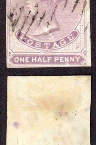 Ceylon SG16 1d Reddish Lilac (blued paper) 3 Margins (Crease) Cat 650