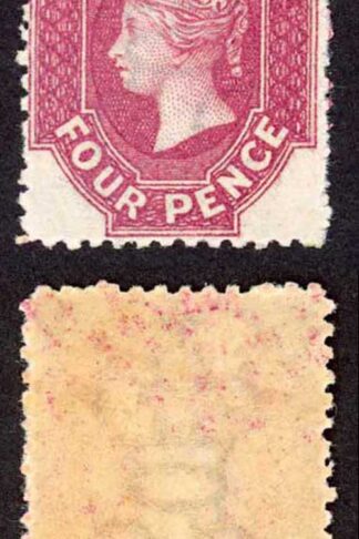 Ceylon SG52b 4d Rose Fine M/M Wmk CC (high) Cat 550 Pounds
