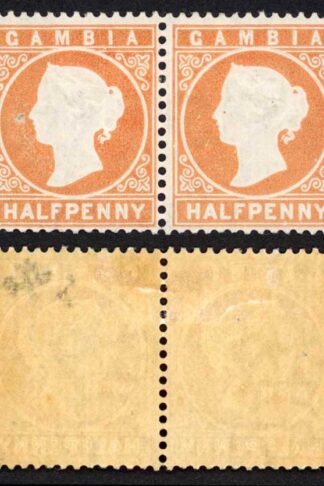 Gambia SG10B/11B 1/2d Wmk CC Upright Comb Perf 3rd printing 58500 printed M/M
