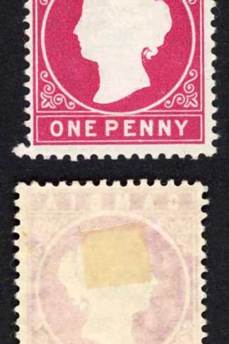 Gambia SG23/b 1d Crimson Wmk CA S/Ways M/M