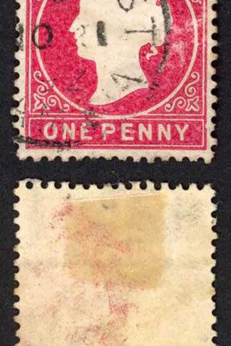 Gambia SG23/b 1d Wmk CA S/Ways Very Fine used Dated 21st Oct 1892