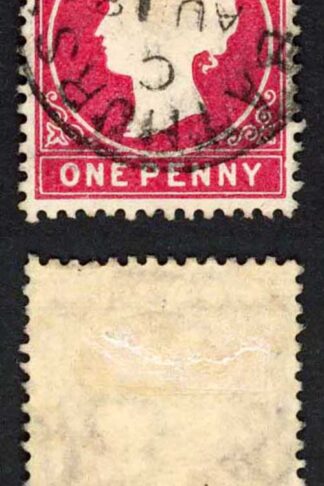 Gambia SG23/b 1d Wmk CA S/Ways Very Fine used Dated 18th Aug 1892