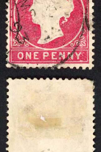 Gambia SG23/b 1d Wmk CA S/Ways used Dated 1st March 1893 Rounded Corner