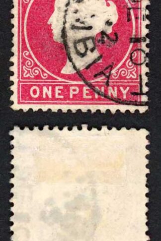 Gambia SG23/b 1d Wmk CA S/Ways Very Fine used Dated 10th Dec 1892