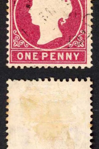 Gambia SG23/b 1d Wmk CA S/Ways Very Fine used Dated 31st March 1892