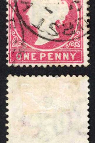 Gambia SG23/b 1d Wmk CA S/Ways Very Fine used Dated 31st March 1893