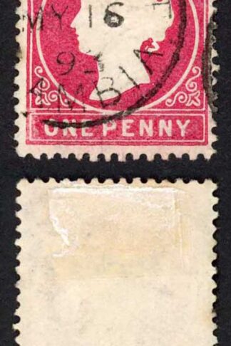 Gambia SG23/b 1d Wmk CA S/Ways Very Fine used Dated 16th May 1893