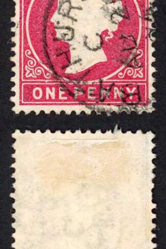 Gambia SG23/b 1d Wmk CA S/Ways Very Fine used Dated 21st Aug 1894