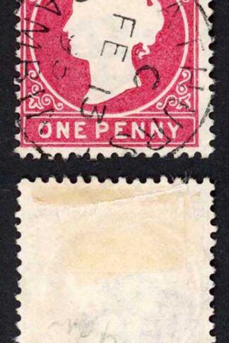 Gambia SG23/b 1d Wmk CA S/Ways Very Fine used Dated 13th Feb 1895
