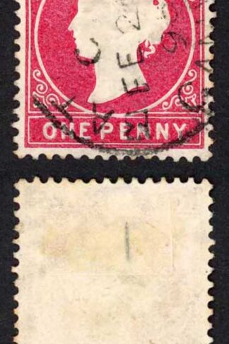 Gambia SG23/b 1d Wmk CA S/Ways Very Fine used Dated 26th Feb 1895