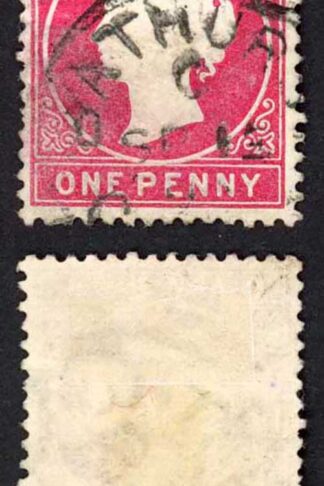 Gambia SG23/b 1d Wmk CA S/Ways Very Fine used Dated 12th Sept 1892