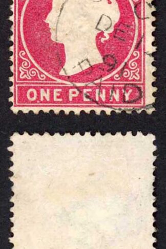 Gambia SG23/b 1d Wmk CA S/Ways Very Fine used Dated 13th Dec 1891