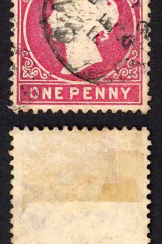 Gambia SG23/b 1d Wmk CA S/Ways Very Fine used Dated 5th Feb 1892