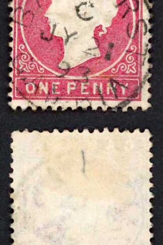 Gambia SG23/b 1d Wmk CA S/Ways Very Fine used Dated 21st July 1893