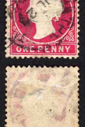 Gambia SG23/b 1d Wmk CA S/Ways Very Fine used Dated 20th June 1896