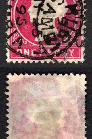 Gambia SG23/b 1d Wmk CA S/Ways Very Fine used Dated 25th July 1895
