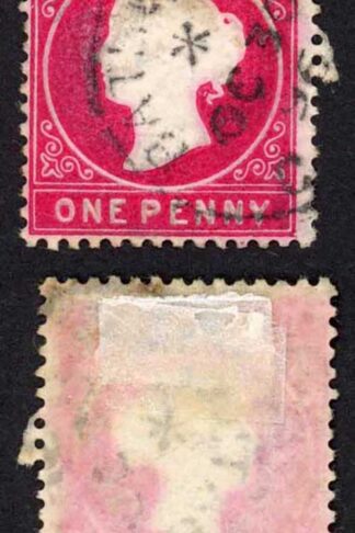 Gambia SG23/b 1d Wmk CA S/Ways Very Fine used Dated 30th Oct 1896