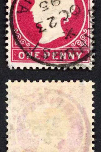 Gambia SG23/b 1d Wmk CA S/Ways Very Fine used Dated 23rd Oct 1895