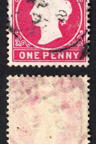 Gambia SG23/b 1d Wmk CA S/Ways Very Fine used Dated 8th April 1897